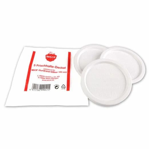 WECK 5x Frischhaltedeckel Für Rundrand 100 3 WECK 5x Frischhaltedeckel Für Rundrand 100