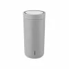 STELTON To Go Click Thermobecher In Soft Light Grey 400 Ml