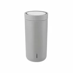 STELTON To Go Click Thermobecher In Soft Light Grey 400 Ml