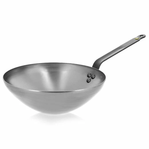 DE BUYER Wok Mineral B Element 28 Cm 3 DE BUYER Wok Mineral B Element 28 Cm