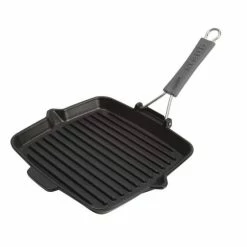 STAUB Grillpfanne Quadratisch Aus Gusseisen 24 Cm X 24 Cm