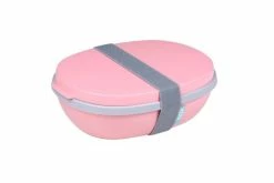 MEPAL Lunchbox Ellipse Duo In Nordic Pink 22,5 Cm X 17,5 Cm